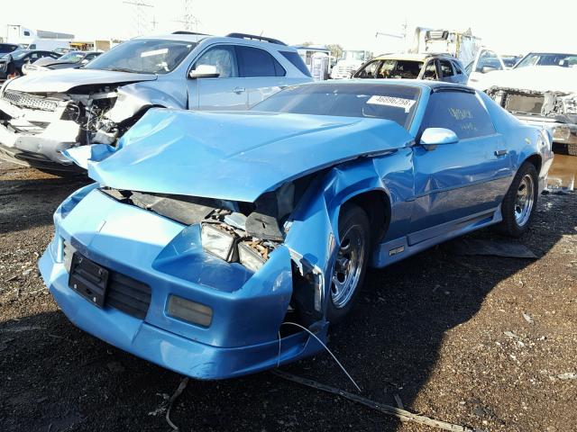 1G1FP23E4ML165992 - 1991 CHEVROLET CAMARO RS BLUE photo 2