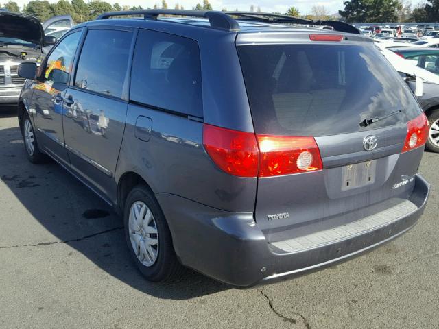 5TDZK23C57S027091 - 2007 TOYOTA SIENNA CE GRAY photo 3