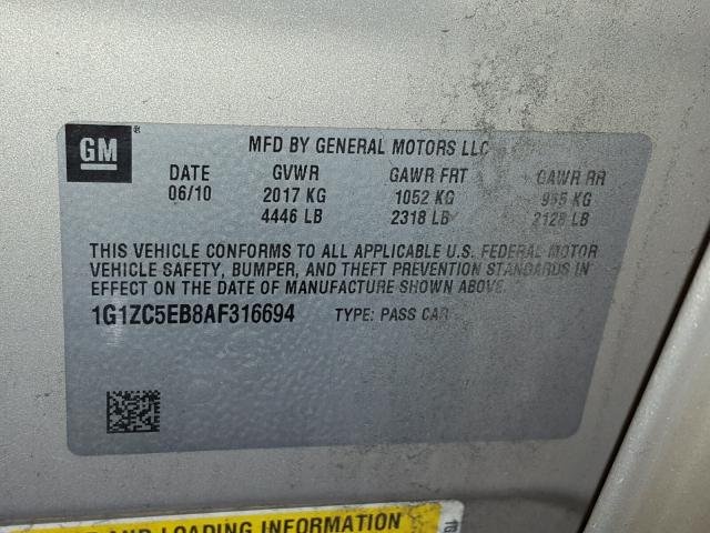 1G1ZC5EB8AF316694 - 2010 CHEVROLET MALIBU 1LT GOLD photo 10