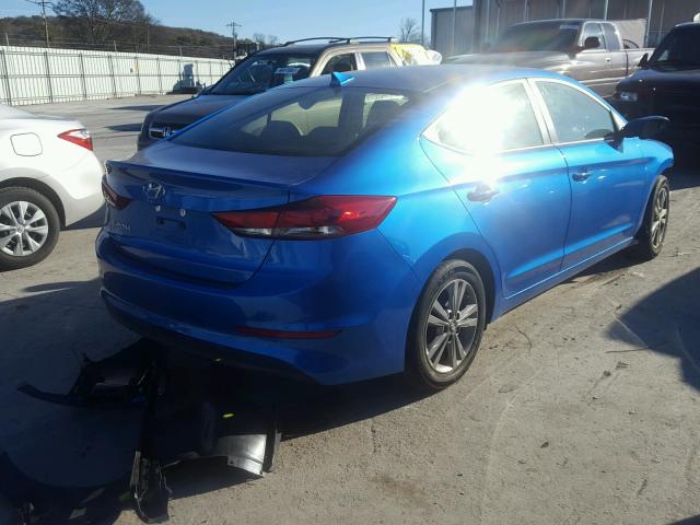 5NPD84LF8HH002627 - 2017 HYUNDAI ELANTRA SE BLUE photo 4