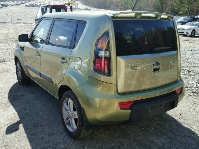 KNDJT2A27B7217899 - 2011 KIA SOUL + GREEN photo 3