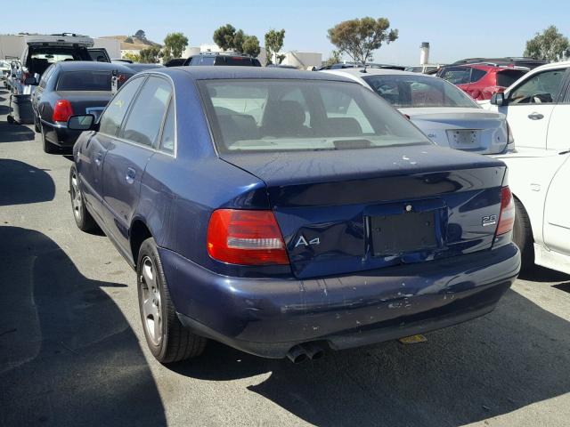 WAUDH68D61A088257 - 2001 AUDI A4 2.8 QUA BLUE photo 3