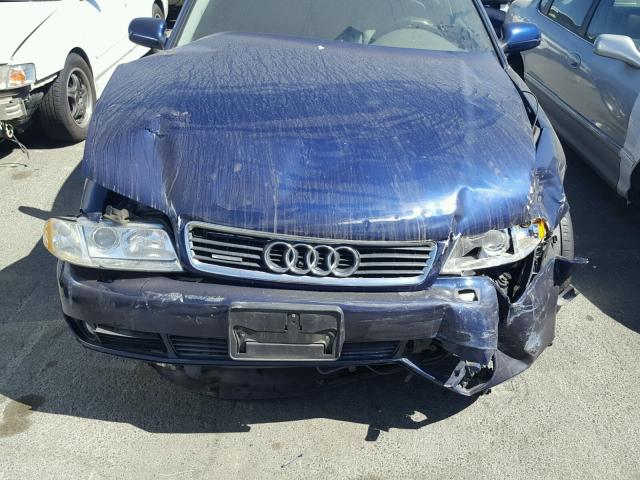 WAUDH68D61A088257 - 2001 AUDI A4 2.8 QUA BLUE photo 7