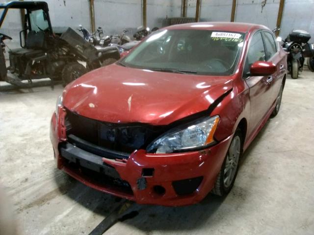 3N1AB7AP5EY263247 - 2014 NISSAN SENTRA S RED photo 2