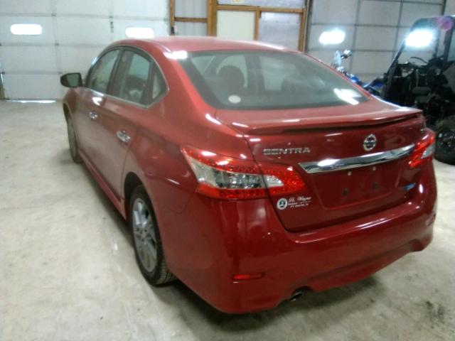 3N1AB7AP5EY263247 - 2014 NISSAN SENTRA S RED photo 3