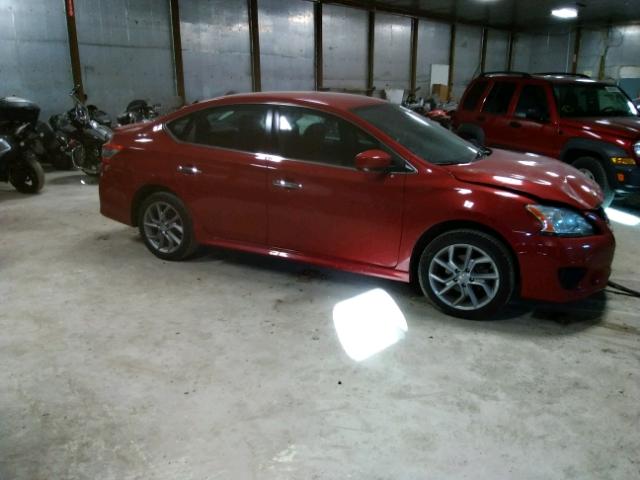 3N1AB7AP5EY263247 - 2014 NISSAN SENTRA S RED photo 9