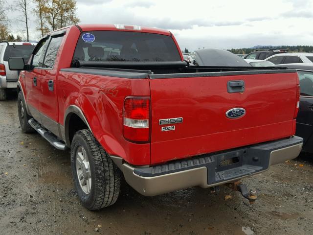 1FTPW14544KA66389 - 2004 FORD F150 SUPER RED photo 3