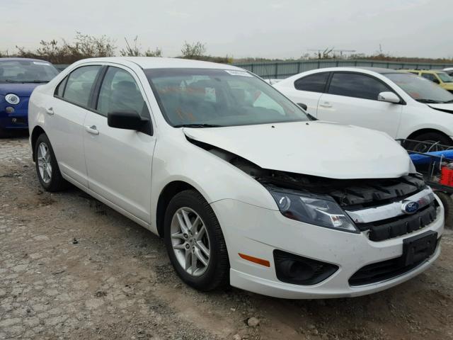 3FAHP0GA7AR310702 - 2010 FORD FUSION S WHITE photo 1