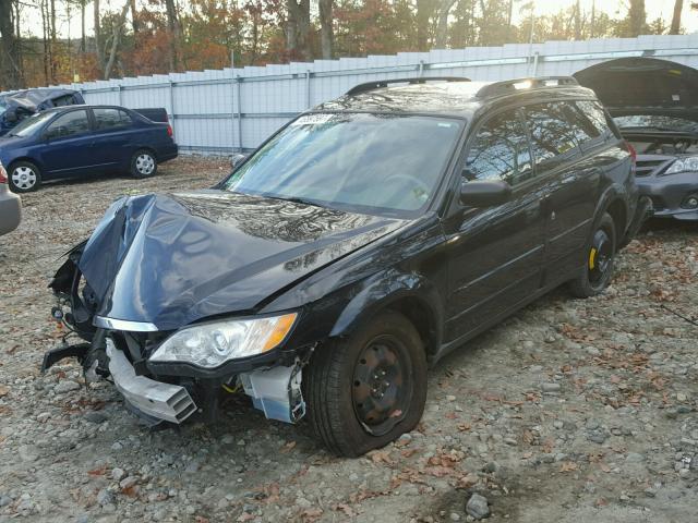 4S4BP60C297327226 - 2009 SUBARU OUTBACK BLACK photo 2