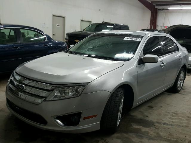 3FAHP0JA9AR307583 - 2010 FORD FUSION SEL SILVER photo 2