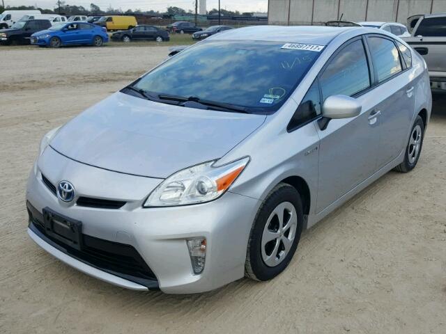 JTDKN3DU9D5623375 - 2013 TOYOTA PRIUS SILVER photo 2