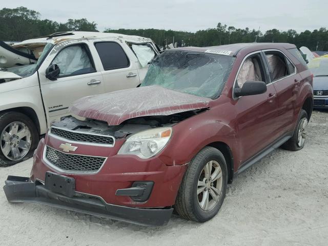 2CNFLCEW6A6224121 - 2010 CHEVROLET EQUINOX LS RED photo 2
