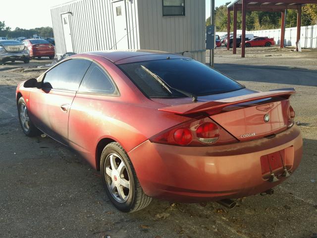 1ZWFT61L2Y5647598 - 2000 MERCURY COUGAR V6 RED photo 3