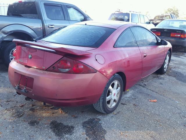 1ZWFT61L2Y5647598 - 2000 MERCURY COUGAR V6 RED photo 4