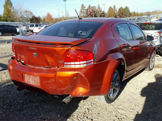 1B3LC76M08N236851 - 2008 DODGE AVENGER R/ ORANGE photo 4