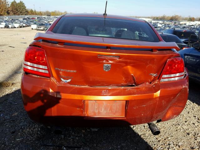 1B3LC76M08N236851 - 2008 DODGE AVENGER R/ ORANGE photo 9