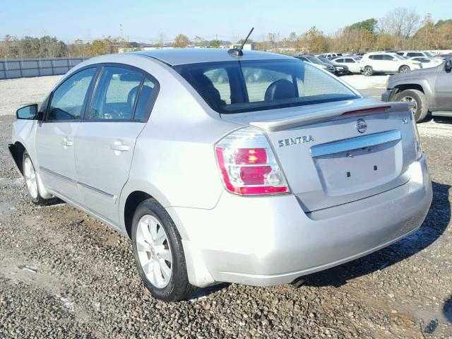 3N1AB6AP8BL679795 - 2011 NISSAN SENTRA 2.0 SILVER photo 3