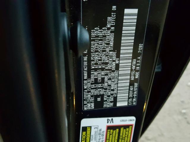 4T3BA3BB7BU020802 - 2011 TOYOTA VENZA BASE BLACK photo 10