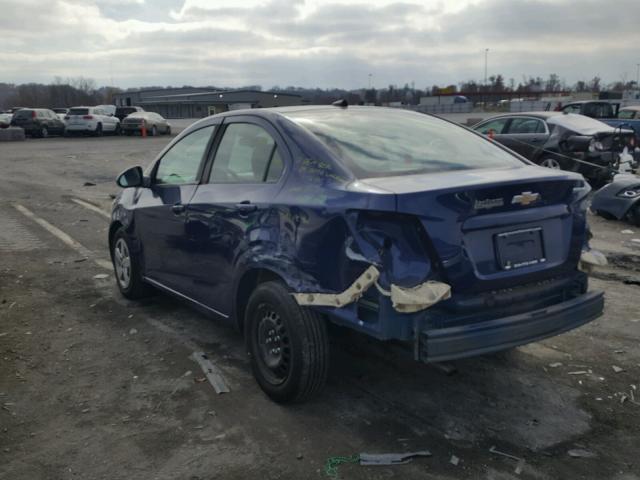 1G1JA5SH7D4106941 - 2013 CHEVROLET SONIC LS 蓝色 照片 3