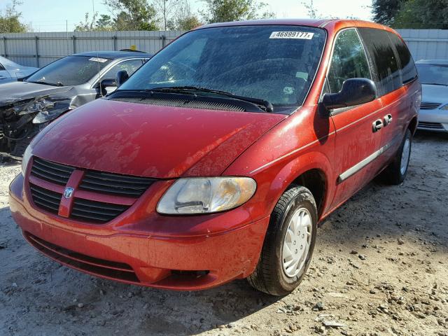 1D4GP24R06B754479 - 2006 DODGE GRAND CARA RED photo 2