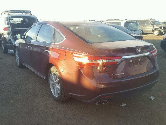 4T1BK1EB7EU092268 - 2014 TOYOTA AVALON BAS BURGUNDY photo 3