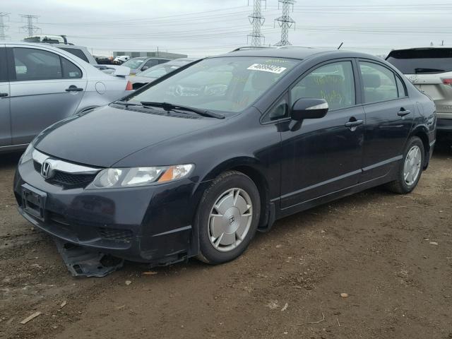 JHMFA36249S004201 - 2009 HONDA CIVIC HYBR BLACK photo 2