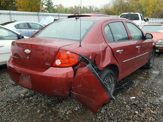 1G1AL58H597259227 - 2009 CHEVROLET COBALT LT RED photo 4