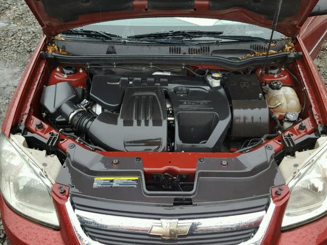 1G1AL58H597259227 - 2009 CHEVROLET COBALT LT RED photo 7