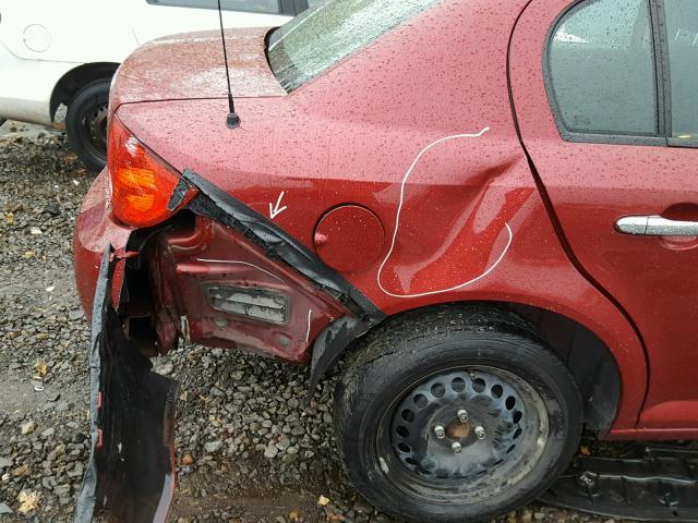 1G1AL58H597259227 - 2009 CHEVROLET COBALT LT RED photo 9