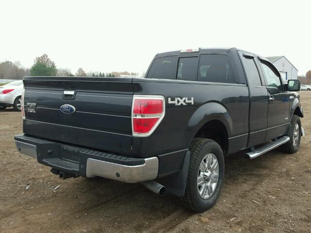 1FTFX1ET7CFB22404 - 2012 FORD F150 SUPER BLACK photo 4