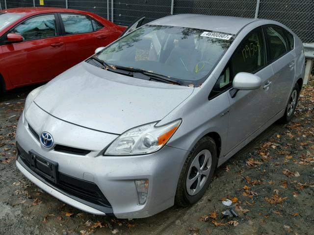 JTDKN3DU5C1524235 - 2012 TOYOTA PRIUS SILVER photo 2