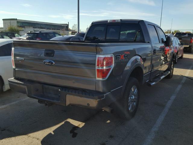 1FTPW14V99KC87428 - 2009 FORD F150 SUPER GRAY photo 4