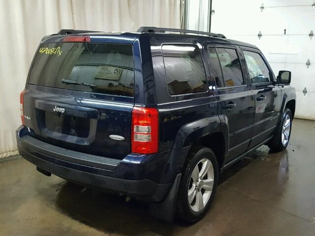 1C4NJRFB7ED689311 - 2014 JEEP PATRIOT LA BLUE photo 4