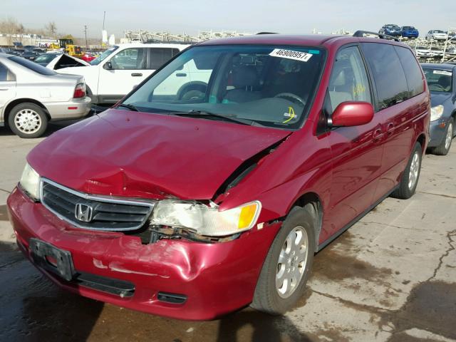 2HKRL18042H515677 - 2002 HONDA ODYSSEY EX RED photo 2