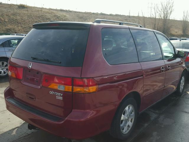 2HKRL18042H515677 - 2002 HONDA ODYSSEY EX RED photo 4