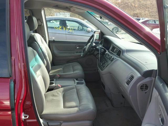 2HKRL18042H515677 - 2002 HONDA ODYSSEY EX RED photo 5