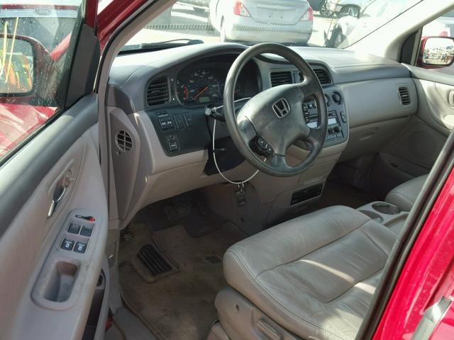 2HKRL18042H515677 - 2002 HONDA ODYSSEY EX RED photo 9