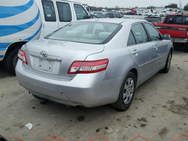 4T4BF3EK1AR003004 - 2010 TOYOTA CAMRY BASE SILVER photo 4