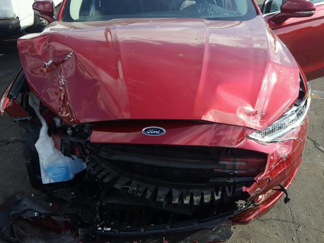 3FA6P0SU0HR354320 - 2017 FORD FUSION TIT RED photo 7