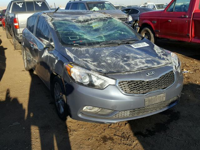 KNAFX5A87F5315474 - 2015 KIA FORTE EX GRAY photo 1