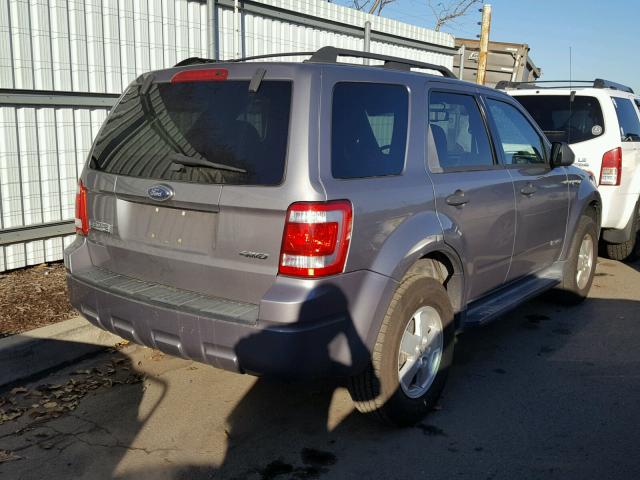 1FMCU93118KC05445 - 2008 FORD ESCAPE XLT GRAY photo 4