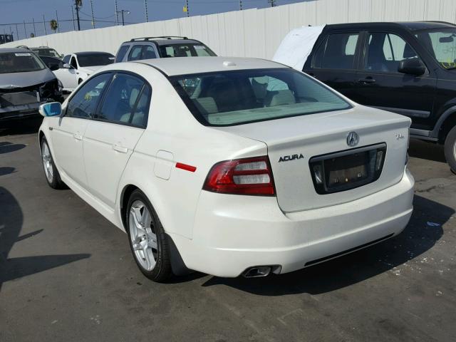 19UUA66227A038457 - 2007 ACURA TL WHITE photo 3