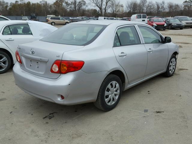 1NXBU4EE7AZ173481 - 2010 TOYOTA COROLLA BA SILVER photo 4