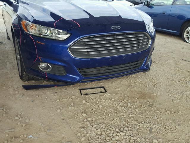 3FA6P0H97DR343148 - 2013 FORD FUSION SE BLUE photo 9