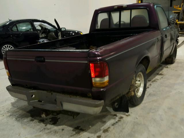 1FTCR10X3PUA08277 - 1993 FORD RANGER BURGUNDY photo 4