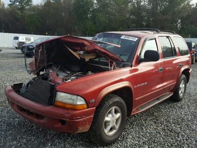 1B4HR28Y6YF164423 - 2000 DODGE DURANGO RED photo 2