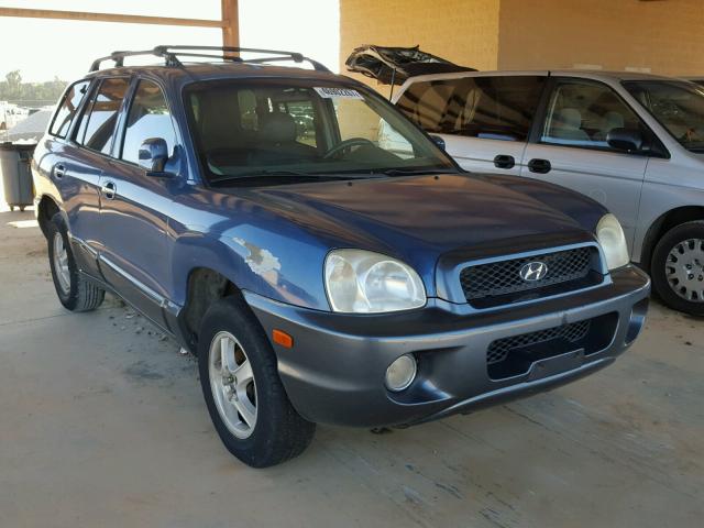 KM8SC83D31U038101 - 2001 HYUNDAI SANTA FE G BLUE photo 1