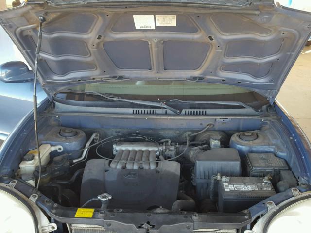 KM8SC83D31U038101 - 2001 HYUNDAI SANTA FE G BLUE photo 7