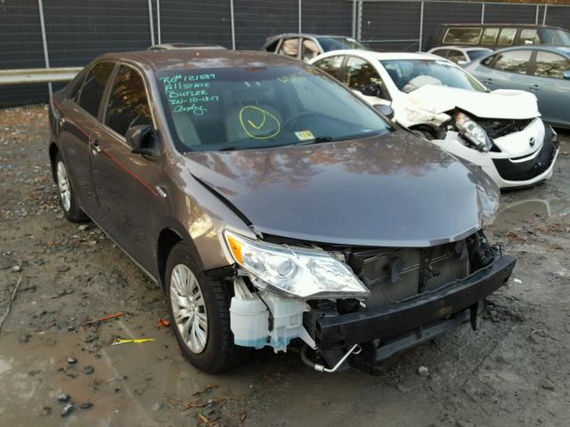 4T1BD1FK2EU104383 - 2014 TOYOTA CAMRY HYBR GRAY photo 1