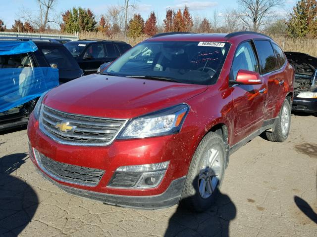 1GNKRGKD7DJ155157 - 2013 CHEVROLET TRAVERSE L RED photo 2